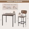 Costway 5-Piece Industrial Dining Table Set with Counter Height Table & 4 Bar Stools Black/Grey/Walnut